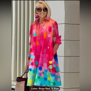 Colorful Midi Dress